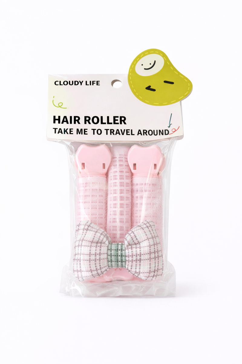 CLOUDY LIFE - 3 PINCES AVEC NOEUD ROSE CL4814