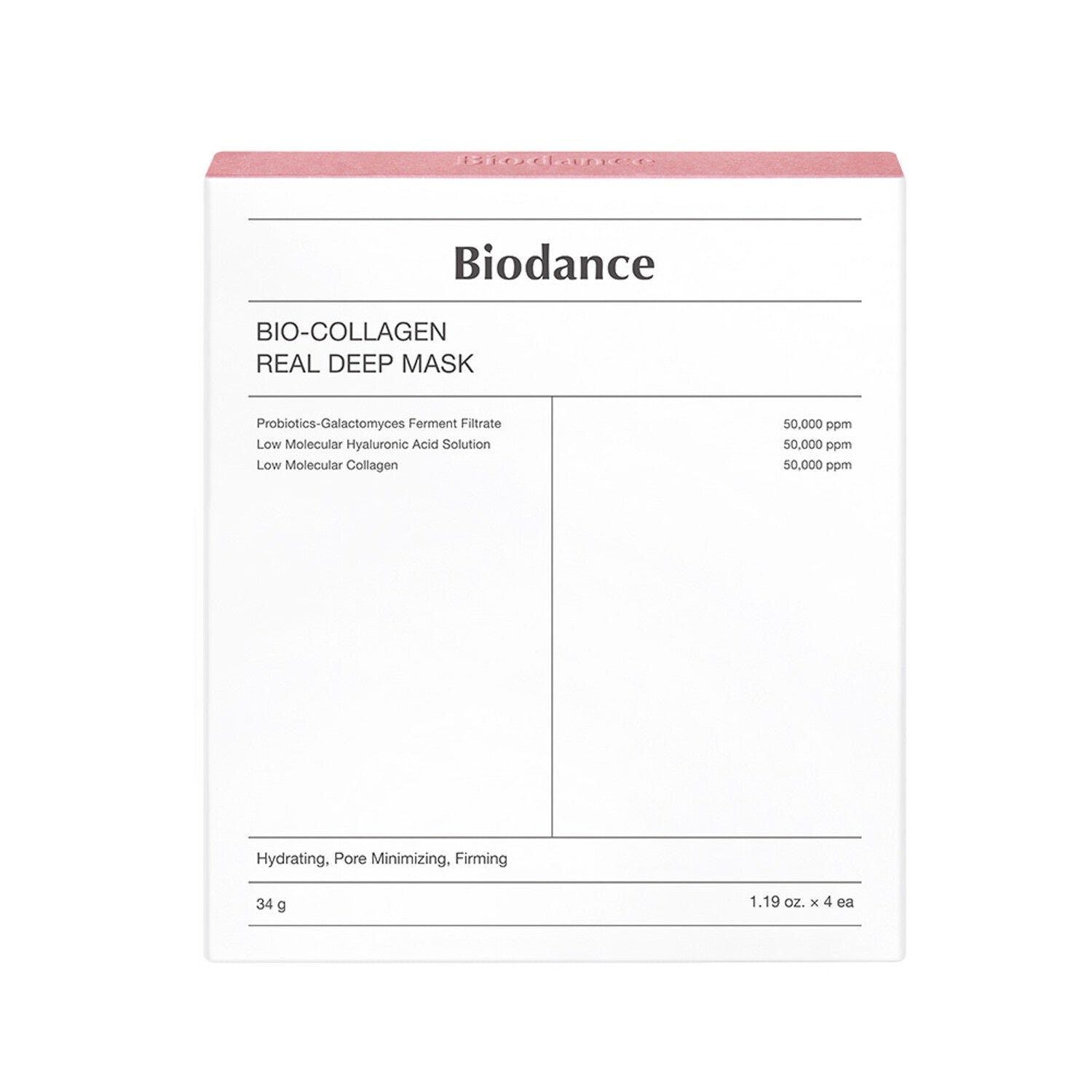 BIODANCE - BIO COLLAGEN REAL DEEP MASK PACK DE 4