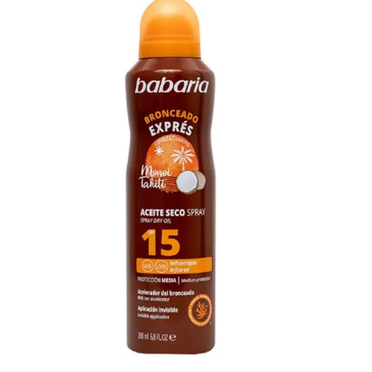 BABARIA - DRY OIL MONOI TAHITI SPF15 VAPORISATEUR 200 ML