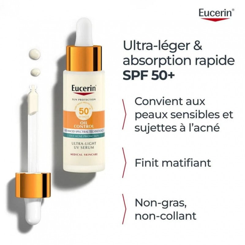 EUCERIN - SERUM UV ULTRA LEGER SUN OIL CONTROL SPF 50