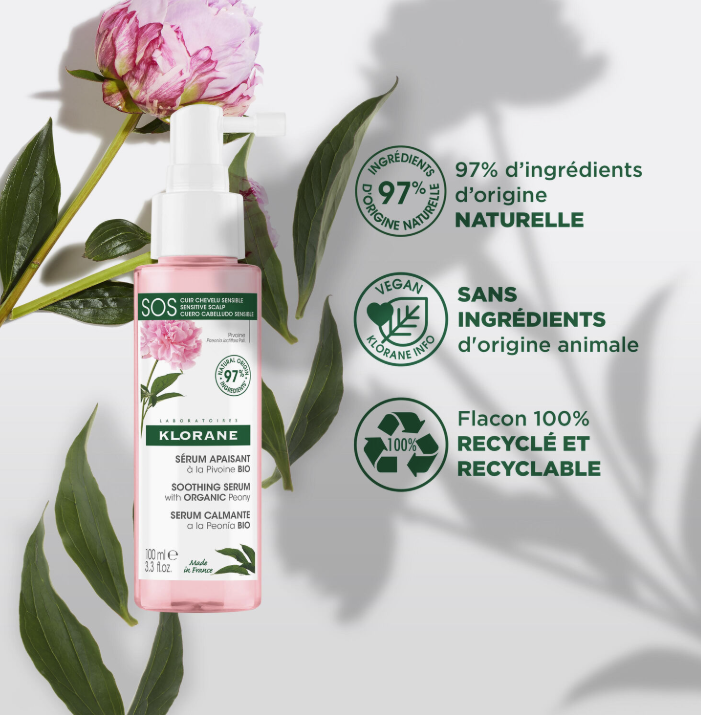 KLORANE - SÉRUM APAISANT À LA PIVOINE BIO 100 ML
