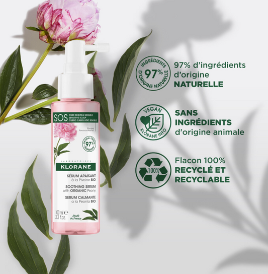 KLORANE - SÉRUM APAISANT À LA PIVOINE BIO 100 ML