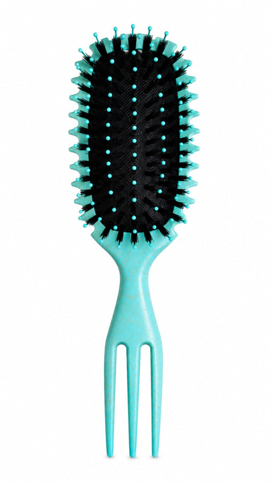 CECILIA - BROSSE CHEVEUX BOUCLES CARRE VERT 2039S