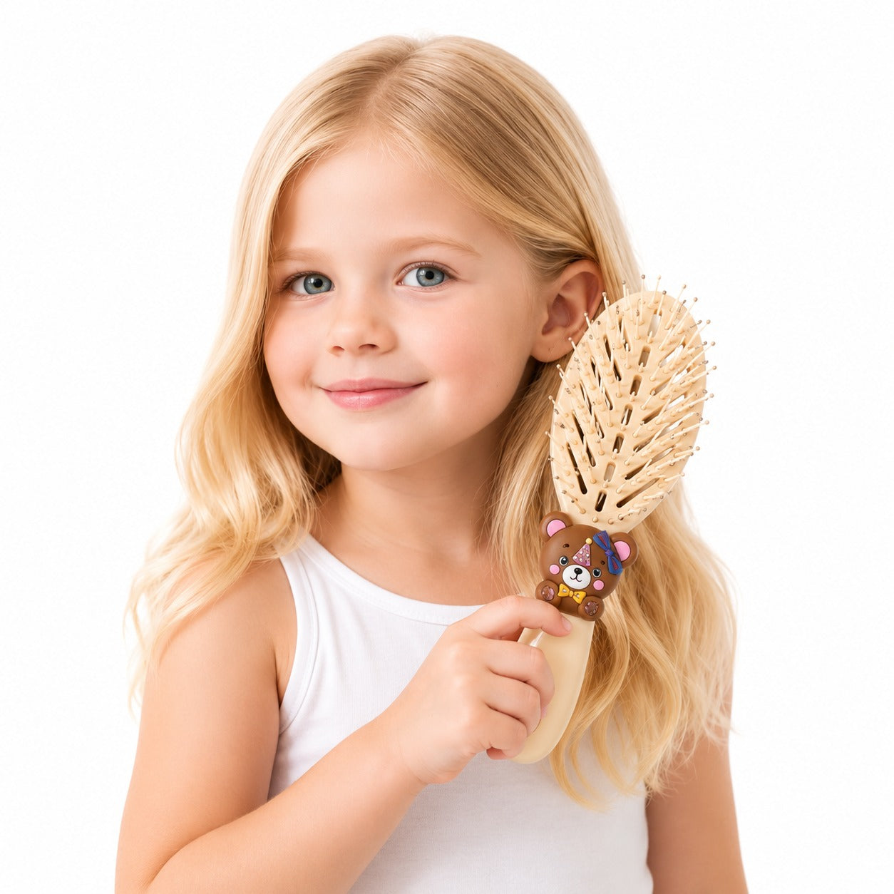 CECILIA - BROSSE CHEVEUX ENFANT OVALE BEIGE 2134