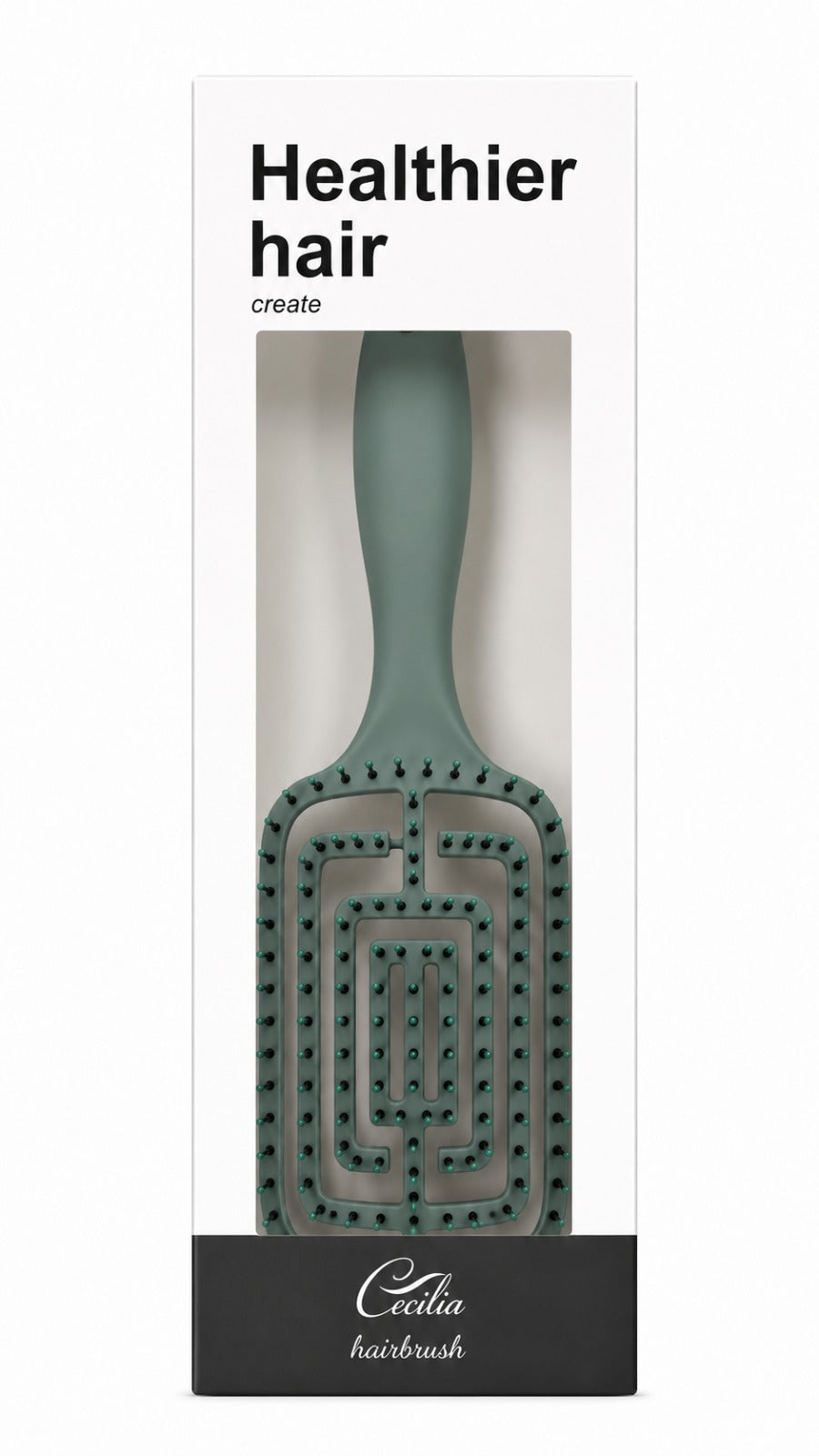 CECILIA - BROSSE CHEVEUX DETANGLER LK-29 VERT ROYAL