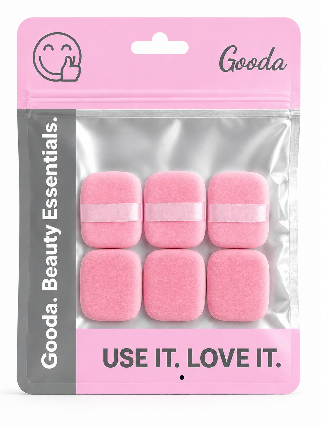 GOODA - EPONGES CARRES 6 PIECES ROSE