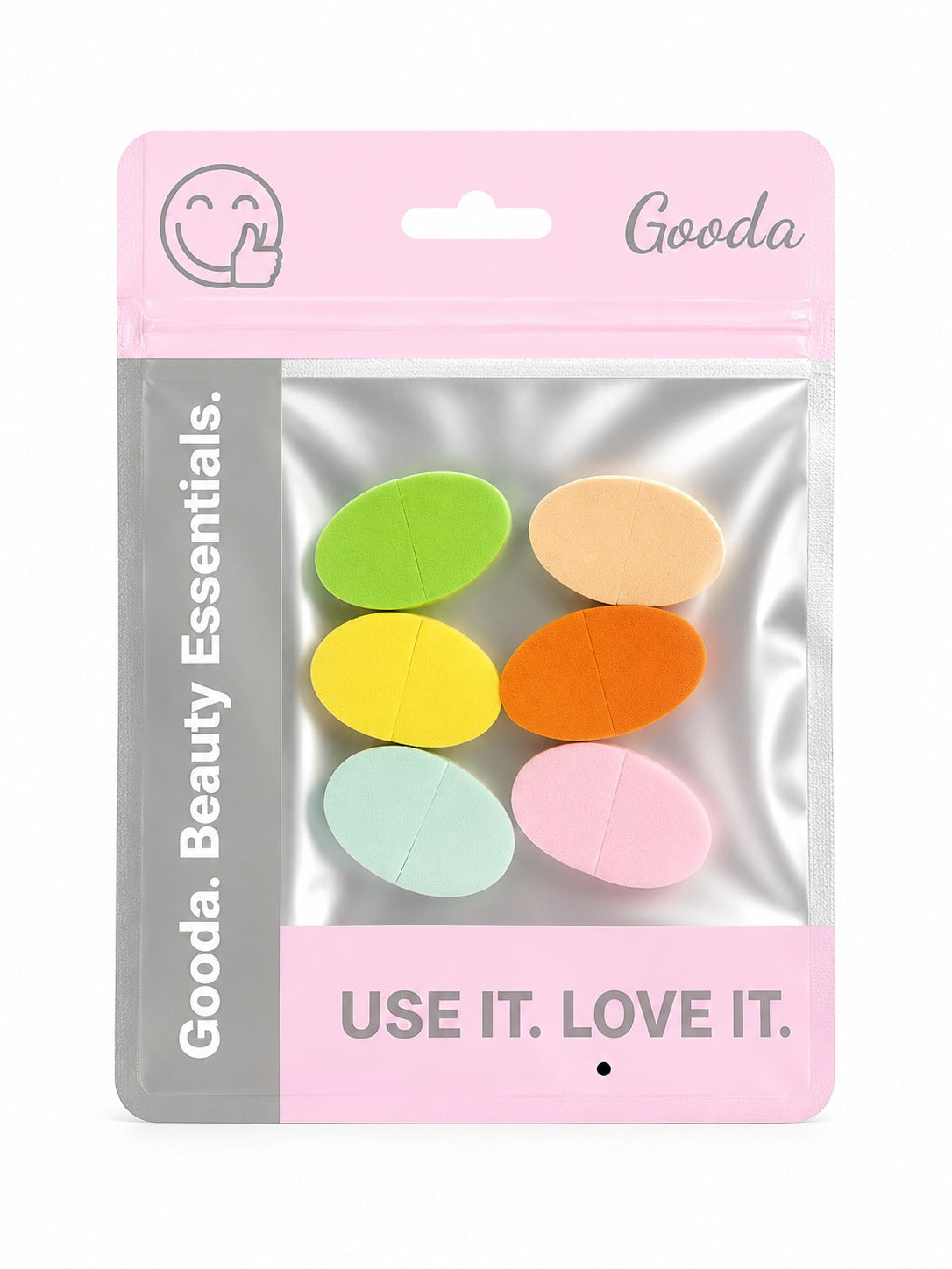 GOODA - EPONGES OVALES 6 PIECES MULTI-COULEURS