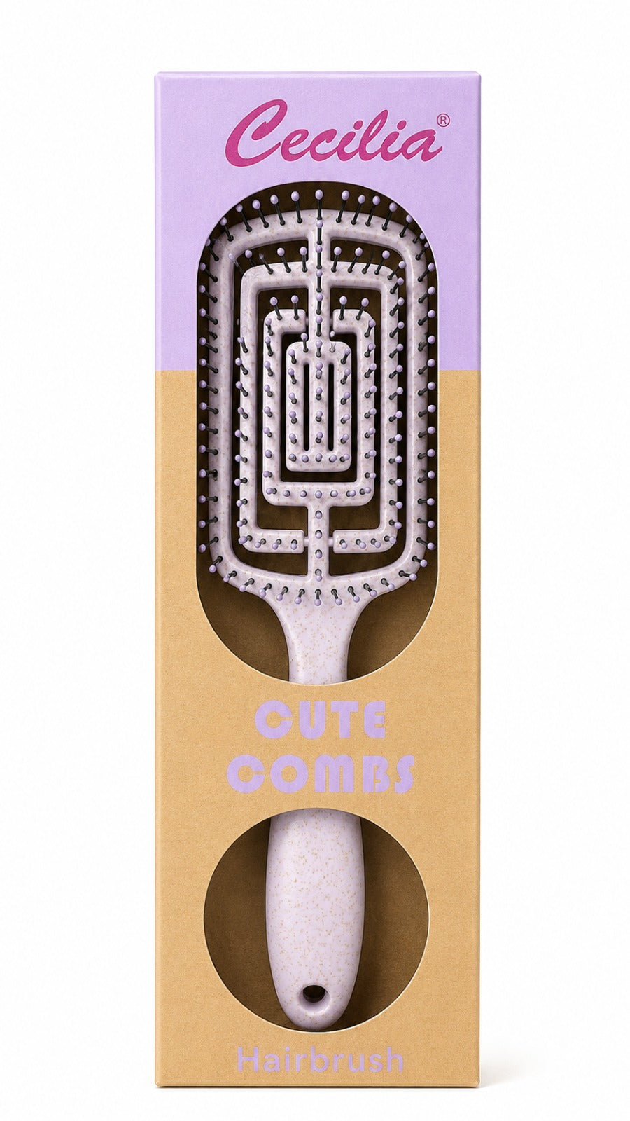CECILIA - BROSSE CHEVEUX DETANGLER LK-29MSH MAUVE