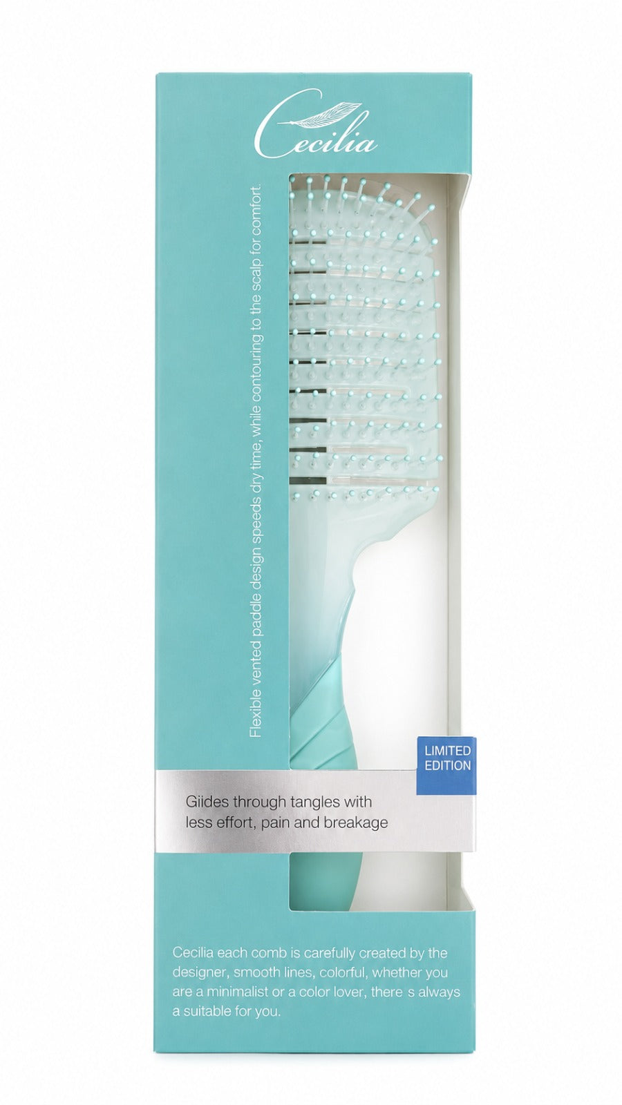 CECILIA - BROSSE CHEVEUX DETANGLER LK-28 LIMITED EDITION VERT