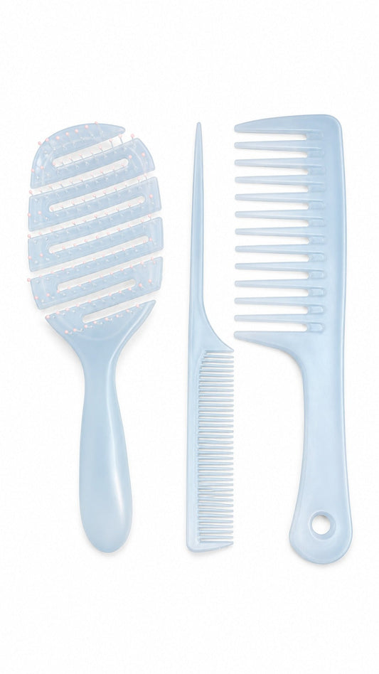 CECILIA - COFFRET BROSSES WET 3 PIECES TZ-803-3PCS BLEU